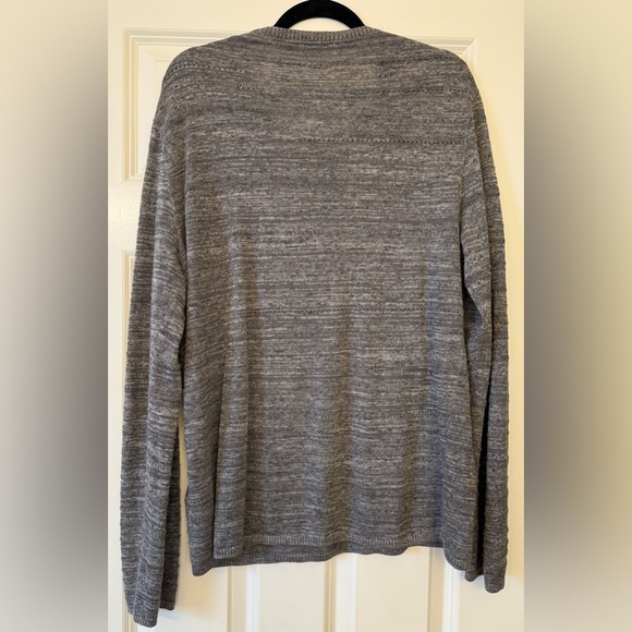 John Varvatos Linen Blend Lightweight Gray Sweater Size Large - Picture 7 of 8